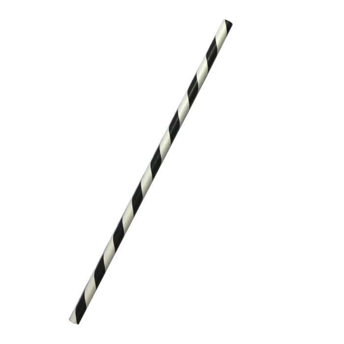 Black/White Regular Paper Straws 2500/Carton