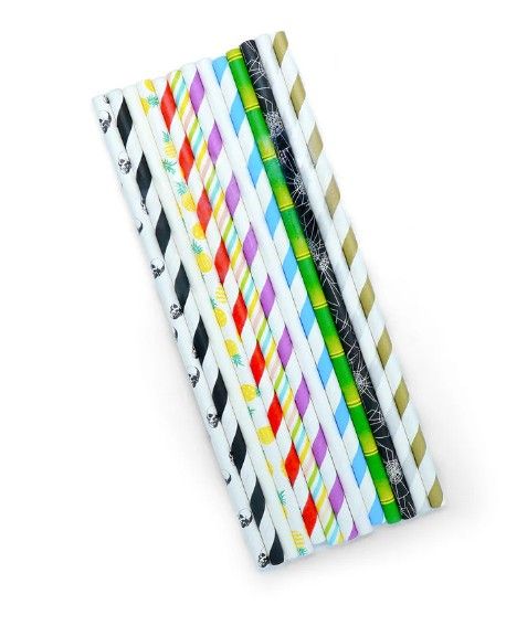 Mixed Colour Regular Paper Straws 2500/Carton