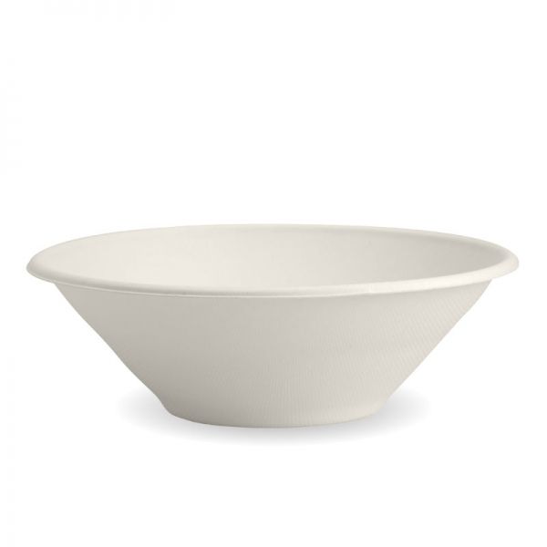 32oz White Sugarcane Bowl 400/Carton