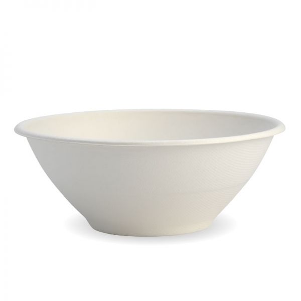 40oz White Sugarcane Bowl 400/Carton