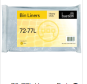 72L Extra Heavy Duty Bin Liners 250/Carton