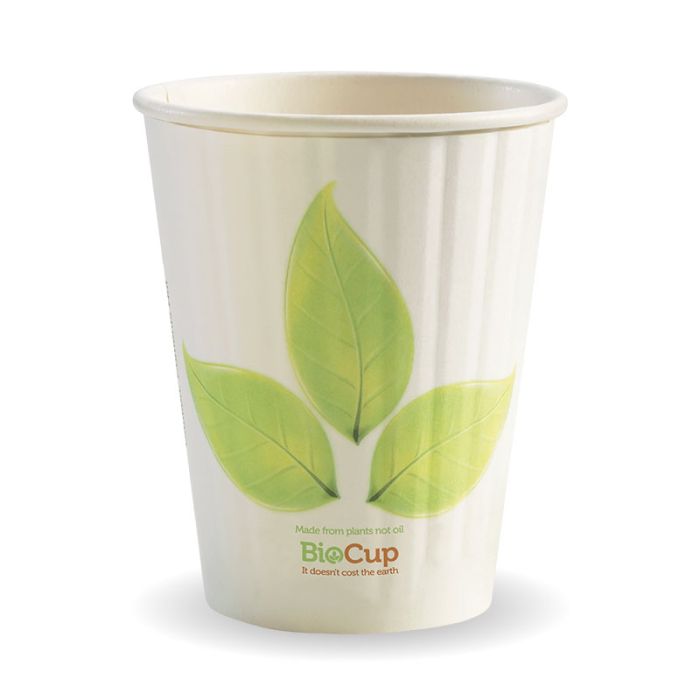 12oz D/W PLA Coated Cup Leaf Print 1000/Carton