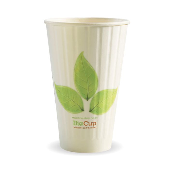 16oz D/W PLA Coated Cup Leaf Print 600/Carton