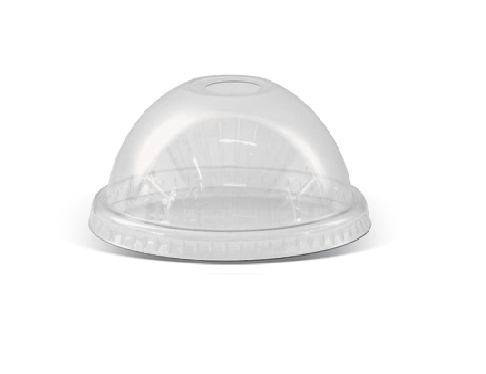 90mm Clear PET Dome Lid X-Slot Hole 1000/Carton