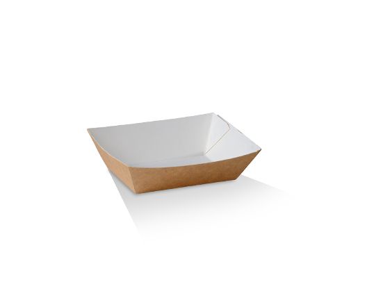 #1 Extra Small Brown/White Tray 1000/Carton