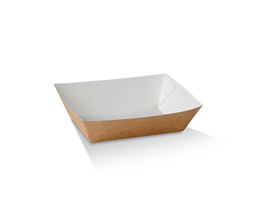 #2 Small Brown/White Tray 900/Carton