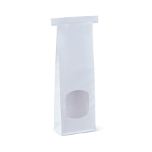 Small White Tin-Tie Bag Plastic Window 500/Carton