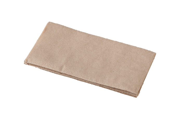 Quilted Brown 2Ply Dinner Napkins 1/8 GT Fold 1000/Carton
