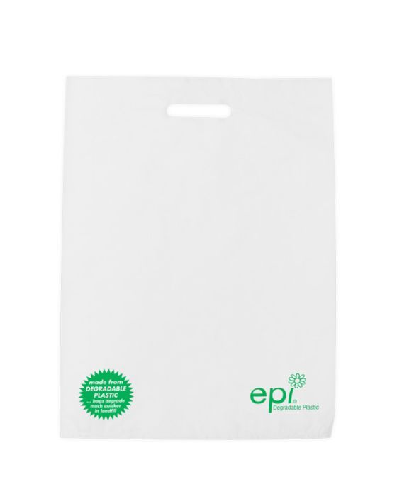 EPI 100% Frosted Plastic Degradable Bags LARGE 500/Carton