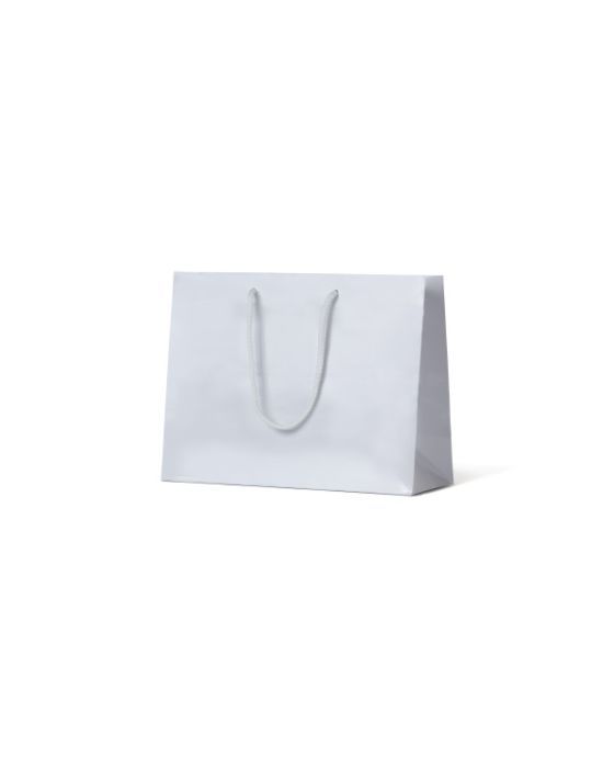 Ruby White Gloss Paper Bag 100/Carton