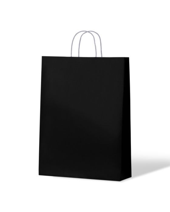 Jet Black Midi Paper Bag 250/Carton