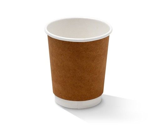 8oz D/W Cup Plain Brown 500/Carton