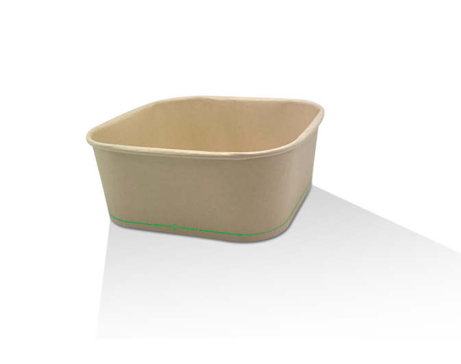 1200ml Bamboo BioPBS Square Container 300/Carton
