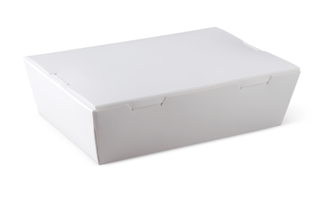 Medium Lunch Box White 200/Carton