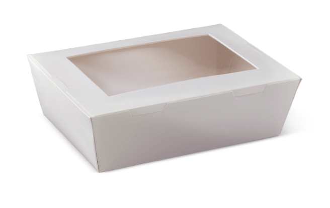 Large Window Lunch Box White 200/Carton