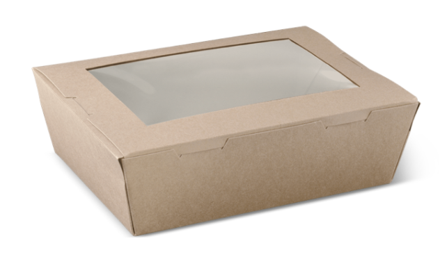 Large Window Lunch Box Brown 200/Carton
