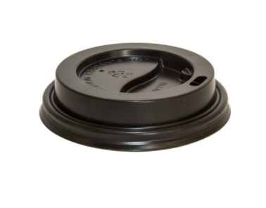 8*/12/16oz Plastic Lid Black 1000/Carton