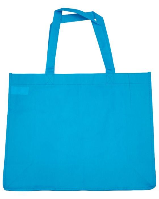 Large Reusable Non-Woven Bag Beach Blue 100/Carton
