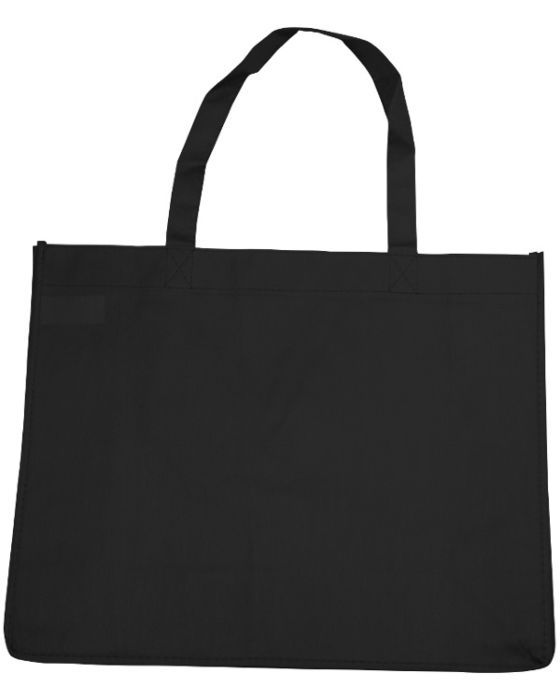 Large Reusable Non-Woven Bag Jet Black 100/Carton