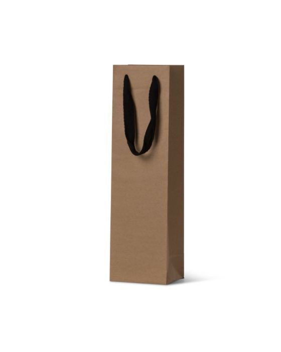 Deluxe Kraft Single Wine Bottle Bag 100/Carton
