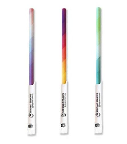 Multi-Colour Individual Wrap Super Smoothie Paper Straw 1000/Carton
