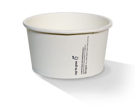 16oz PLA Coated White Paper Bowl 500/Carton