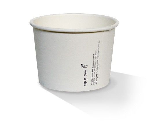 24oz PLA Coated White Paper Bowl 500/Carton