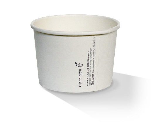 8oz PLA Coated White Paper Bowl 1000/Carton