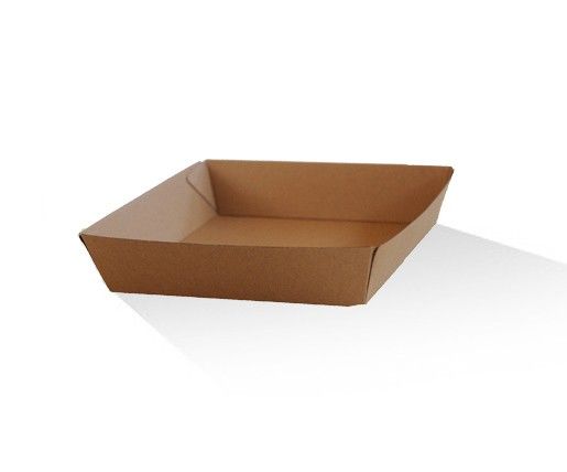 #2 Square Corrugated Tray Brown 250/Carton