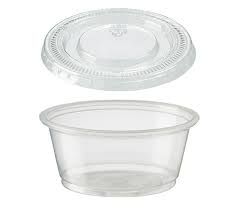 2.5oz Clear Sauce Container Set 1000/Carton