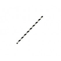 Black/White Paper Cocktail Straw 2500/Carton