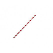 Red/White Paper Cocktail Straw 2500/Carton