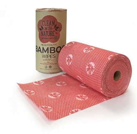 Red Bamboo Cloth Wipes 1/Roll