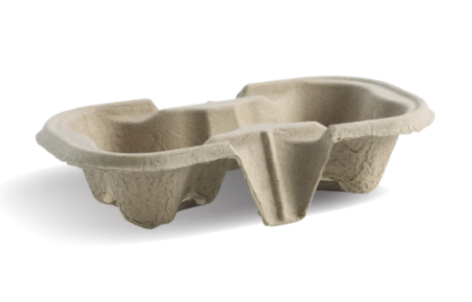 2 Cup Moulded Drink Tray 400/Carton