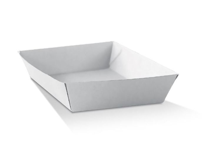 #2 Square Corrugated Tray White 250/Carton
