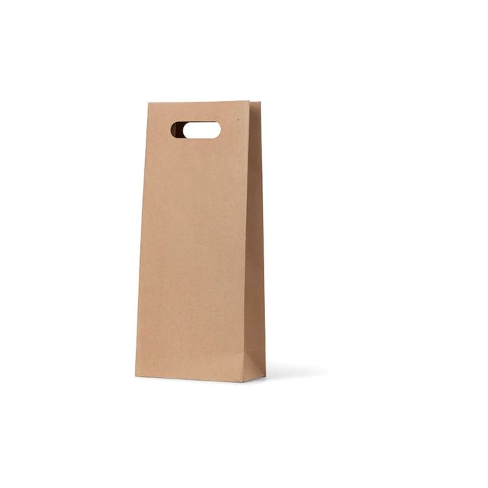 Brown Double Wine Bottle Bag 100/Carton