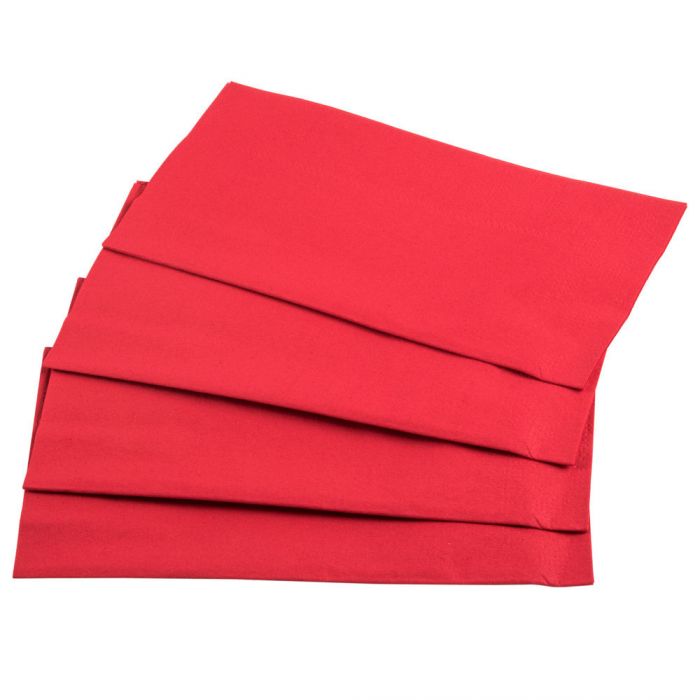 2ply Red Dinner Napkin 1/8 GT Fold 1000/Carton