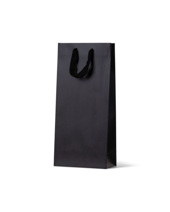 Deluxe Black Double Wine Bottle Bag 100/Carton